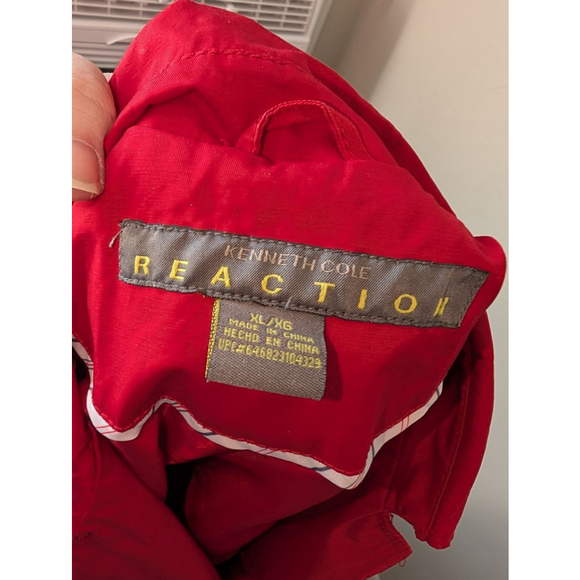 Kenneth Cole Reaction Red Trench Coat Womens XL - Picture 2 of 6
